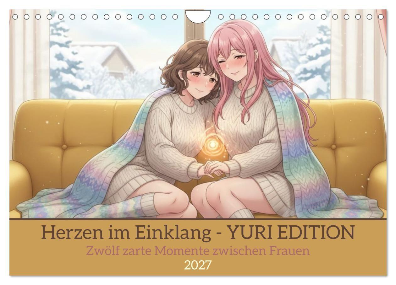 Kalendár/Diár Herzen im Einklang - YURI EDITION (Wandkalender 2027 DIN A4 quer), CALVENDO Monatskalender Calvendo