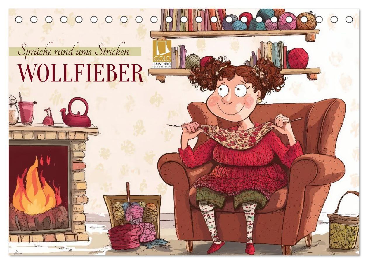 Календар/тефтер Wollfieber (Tischkalender 2027 DIN A5 quer), CALVENDO Monatskalender Calvendo