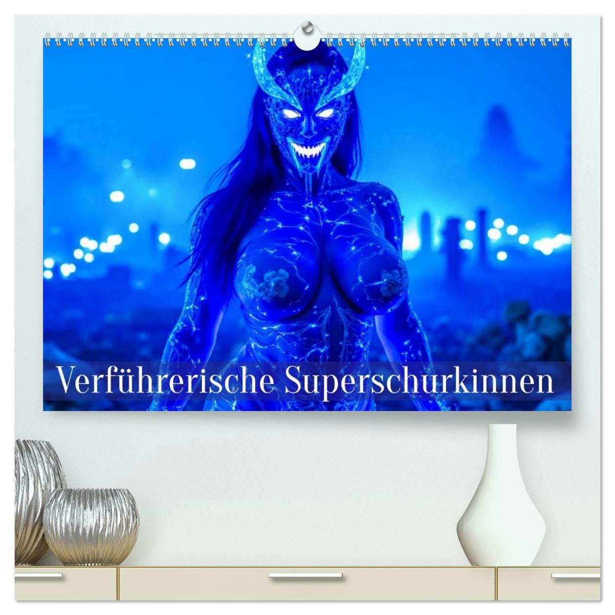 Календар/тефтер Verführerische Superschurkinnen (hochwertiger Premium Wandkalender 2027 DIN A2 quer), Kunstdruck in Hochglanz Calvendo