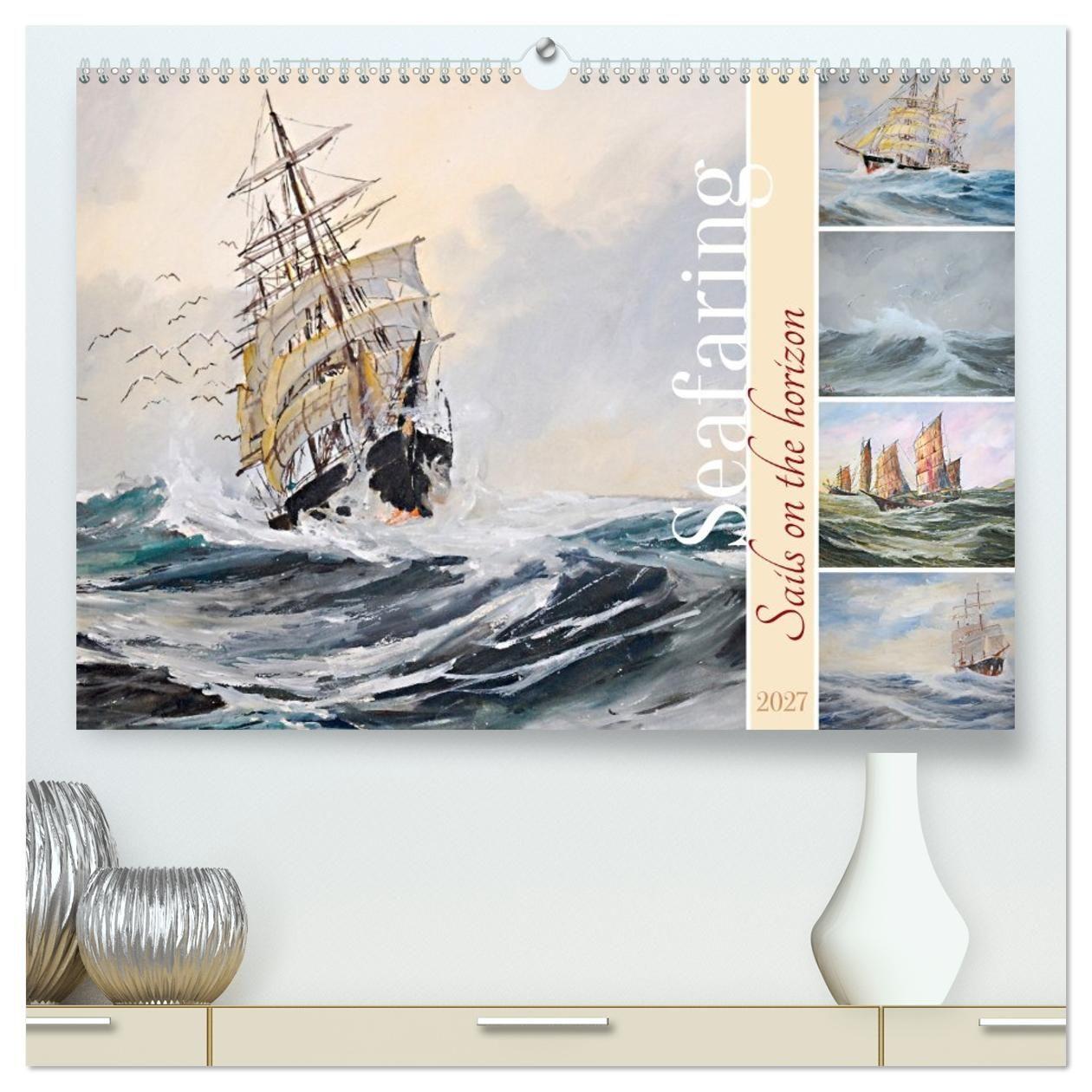 Календар/тефтер Sails on the Horizon (High Quality Premium Wall Calendar 2027 DIN A2 landscape),CALVENDO 12 Month Wall Calendar Calvendo