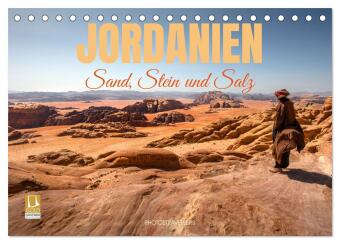 Календар/тефтер Jordanien Sand, Stein und Salz (Tischkalender 2027 DIN A5 quer), CALVENDO Monatskalender Calvendo