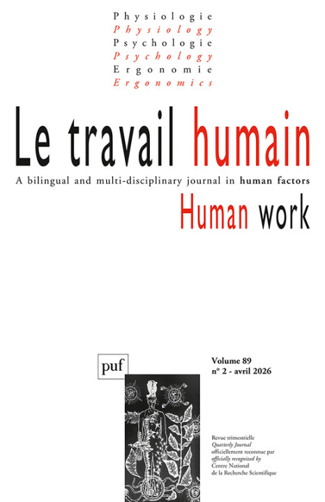 Kniha Le travail humain 2026-2, vol. 89, N.2 