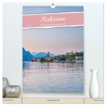 Kalendár/Diár Malcesine - Eine Perle des Gardasees (hochwertiger Premium Wandkalender 2027 DIN A2 hoch), Kunstdruck in Hochglanz Calvendo