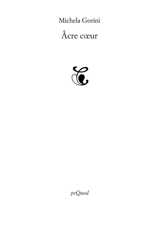 Kniha Âcre cœur Michela Gorini