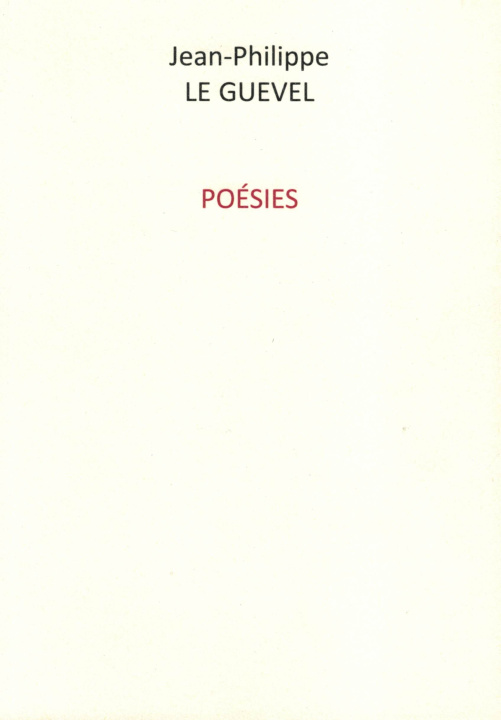 Buch POÉSIES LE GUEVEL