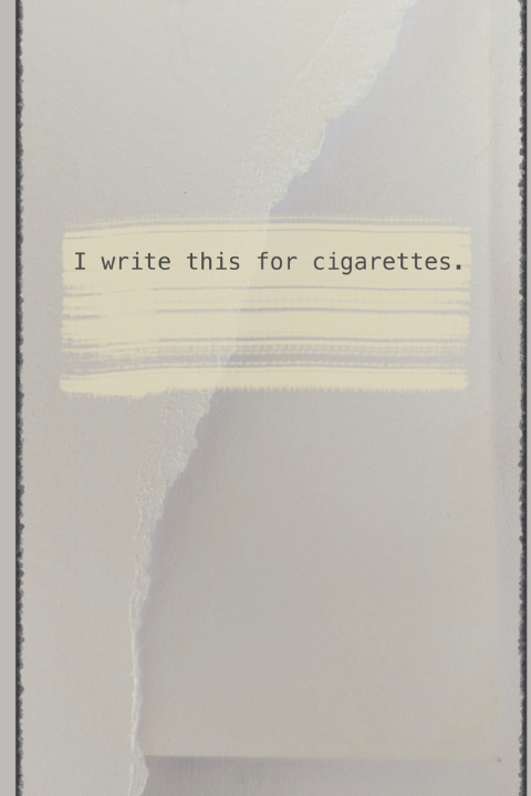 Knjiga I write this for cigarettes gates .