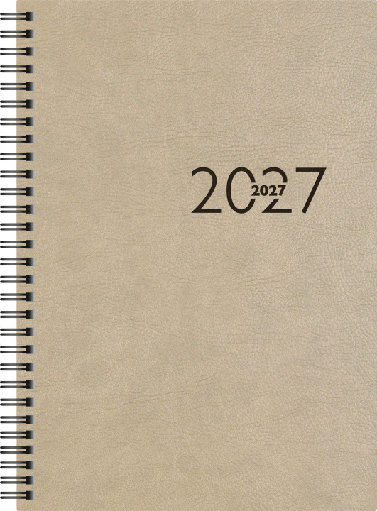 Книга rido/idé 7023036807 Buchkalender Mod. studioplan int. 2027 168×240 mm, Kunstleder, grau 