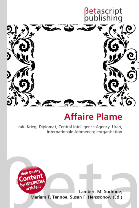 Kniha Affaire Plame Mariam T. Tennoe
