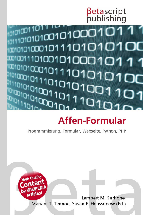 Kniha Affen-Formular Mariam T. Tennoe