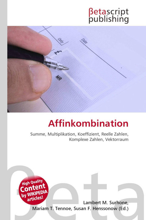 Kniha Affinkombination Mariam T. Tennoe