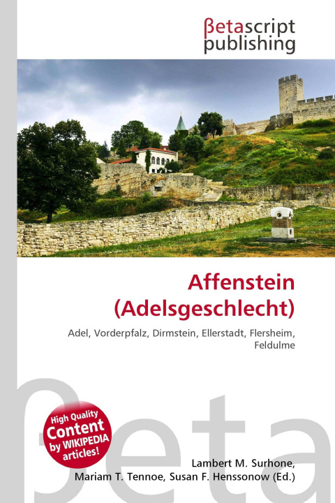 Kniha Affenstein (Adelsgeschlecht) Mariam T. Tennoe