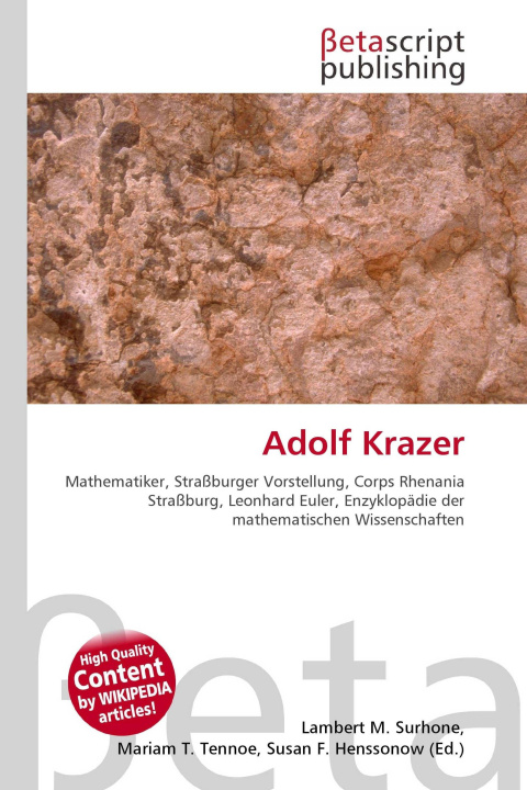 Kniha Adolf Krazer Mariam T. Tennoe
