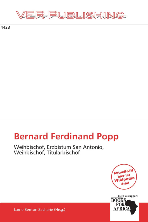 Kniha Bernard Ferdinand Popp 