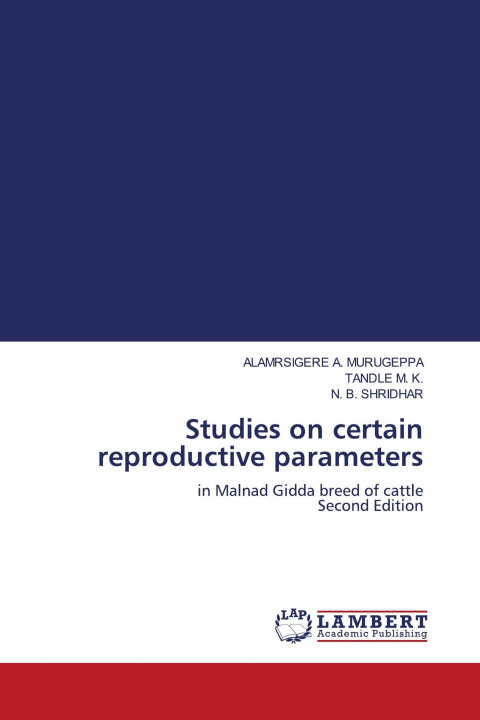 Kniha Studies on certain reproductive parameters Tandle M. K.