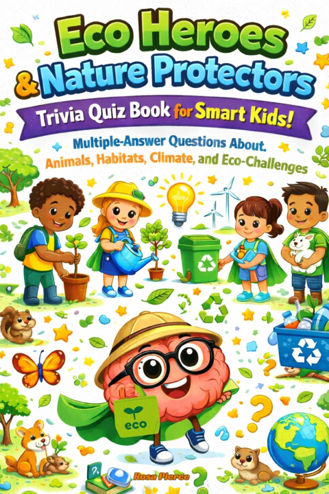 Kniha Eco Heroes & Nature Protectors Trivia Quiz Book for Smart Kids Rosa Pierce