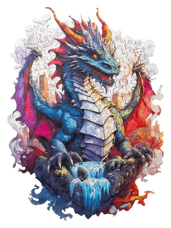 Hra/Hračka Dřevěné puzzle - Drak 