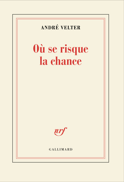 Kniha Où se risque la chance Velter