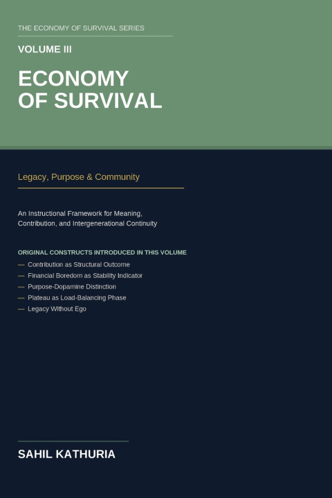 Kniha Economy of Survival Kathuria