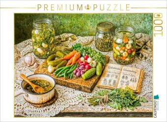 Hra/Hračka CALVENDO Puzzle Hausgemüse im Einmachglas | 1000 Teile Lege-Größe 64x48cm Foto-Puzzle für glückliche Stunden Calvendo