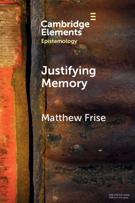 Knjiga Justifying Memory Matthew Frise