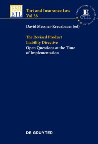 Kniha The Revised Product Liability Directive David Messner-Kreuzbauer