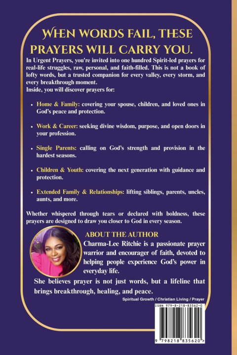 Kniha Urgent Prayers Charma-Lee Ritchie