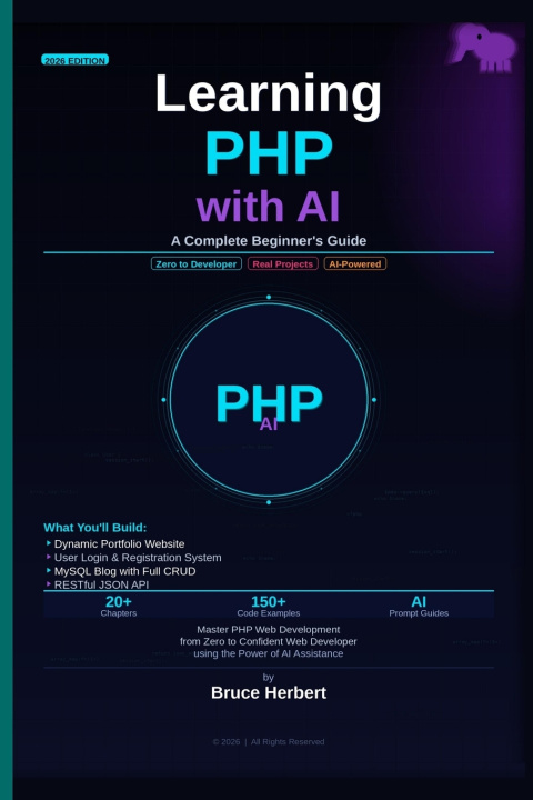 Kniha Learning PHP with AI Bruce Herbert