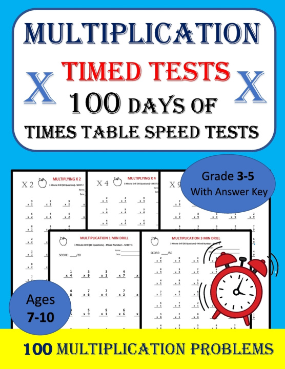 Kniha Multiplication Timed Tests KidsMathZone
