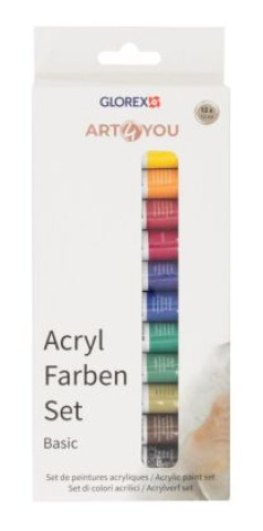 Hra/Hračka Acrylfarben-Set Basic 12 Stück, je 12ml 
