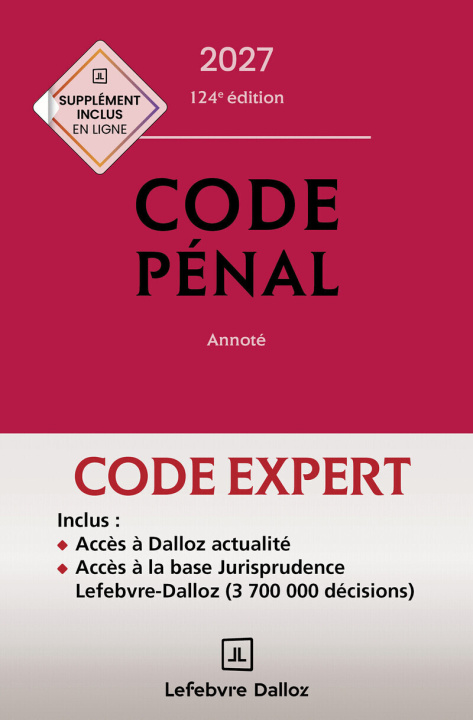 Kniha Code pénal 2027, annoté. 124e éd. Yves Mayaud