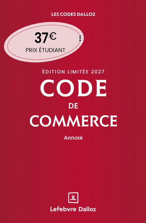 Kniha Code de commerce 2027 annoté. Édition limitée. 122e éd. Nicolas Rontchevsky