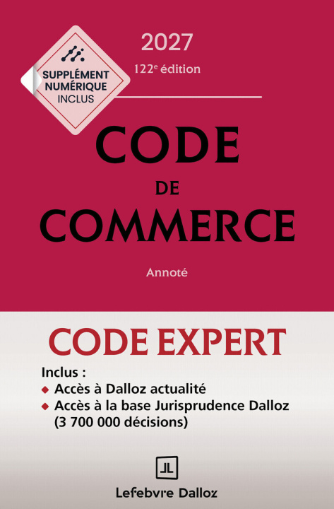 Kniha Code Dalloz Expert. Code de commerce 2027. 122e éd. Nicolas Rontchevsky