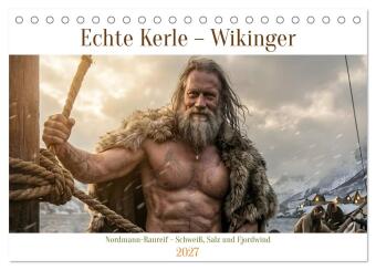 Koledar/Rokovnik Echte Kerle - Wikinger (Tischkalender 2027 DIN A5 quer), CALVENDO Monatskalender Calvendo