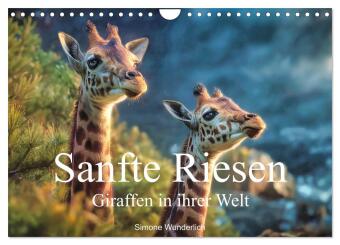 Kalendář/Diář Sanfte Riesen - Giraffen in ihrer Welt (Wandkalender 2027 DIN A4 quer), CALVENDO Monatskalender Calvendo