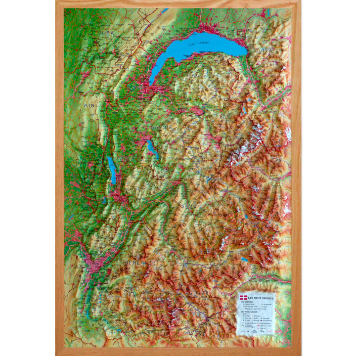 Knjiga CARTE EN RELIEF DES DEUX SAVOIES 3DMAP