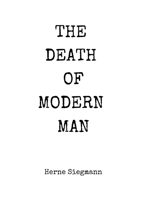 Knjiga The Death of Modern Man Herne Siegmann