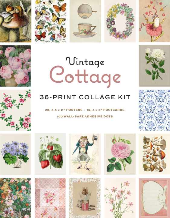 Knjiga VINTAGE COTTAGE WALL COLLAGE KIT Insight Editions