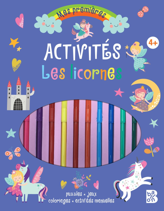 Knjiga Mes premières activités (avec feutres) - Les licornes 