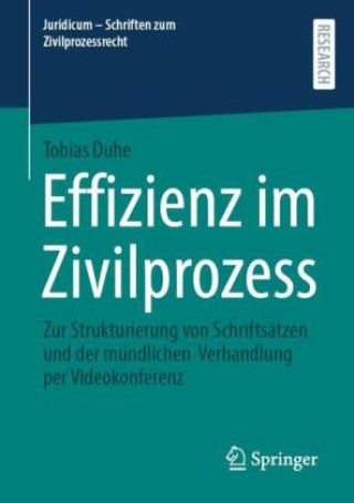 Buch Effizienz im Zivilprozess Tobias Duhe