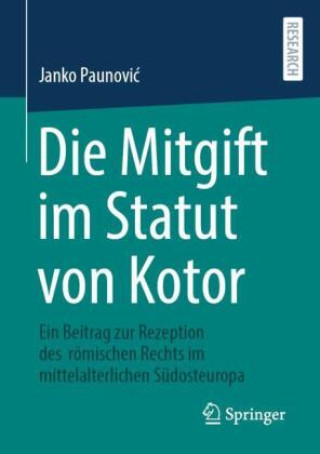 Książka Die Mitgift im Statut von Kotor Janko Paunovic