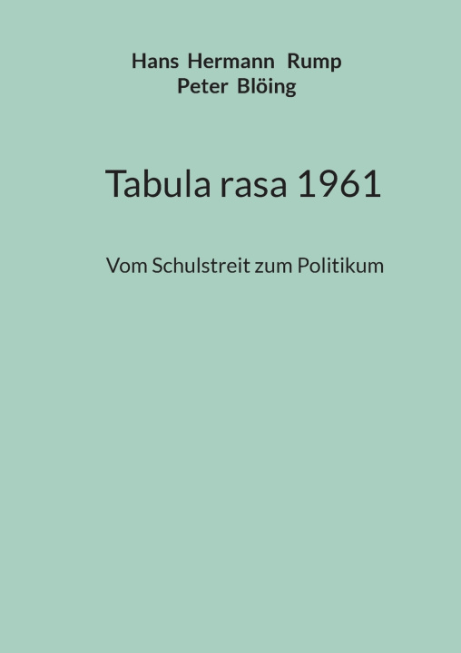 Książka Tabula rasa 1961 Hans Hermann Rump