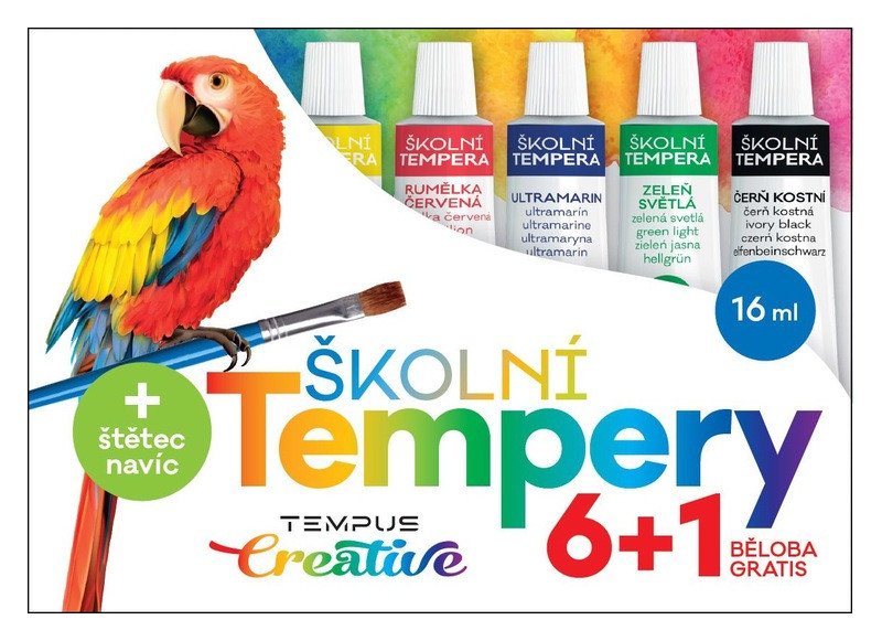 Artykuły papiernicze Barvy temperové 6+1 16ml 