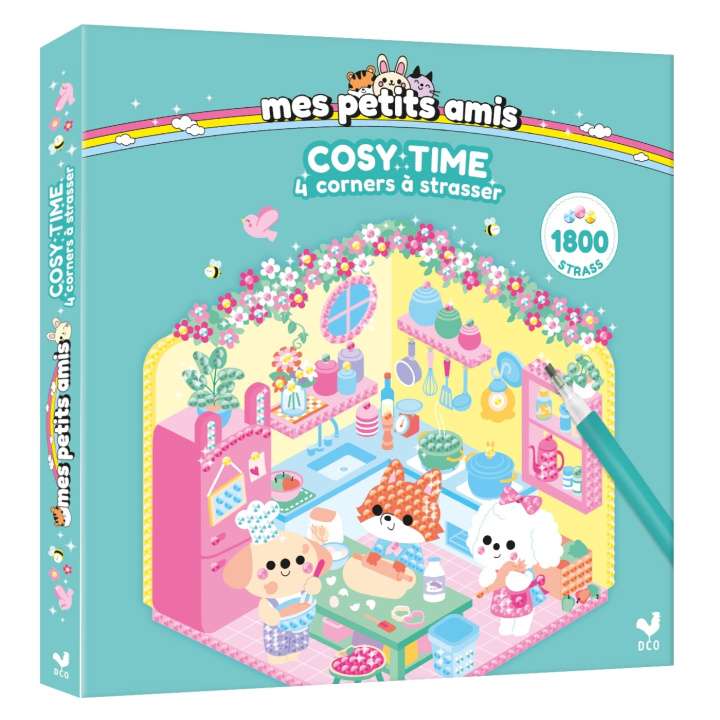 Pisarniški material Mes Petits amis - Cosy time - 4 décors à strasser 