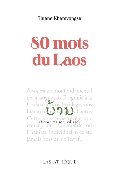 Książka 80 mots du Laos Khamvongsa