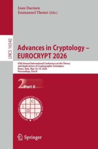 Knjiga Advances in Cryptology - EUROCRYPT 2026 Joan Daemen