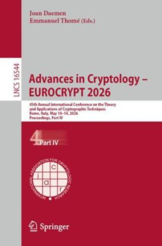 Książka Advances in Cryptology - EUROCRYPT 2026 Joan Daemen