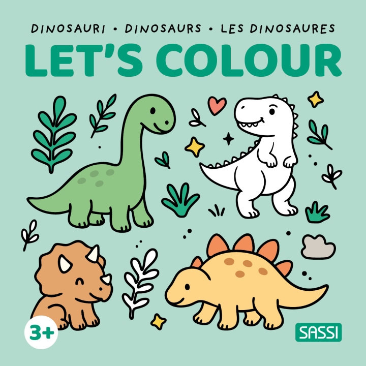 Kniha Let's colour - Les dinosaures 