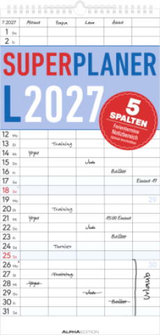 Kalendar/Rokovnik Superplaner L - 5 Spalten 2027 Neumann Verlage GmbH & Co. KG