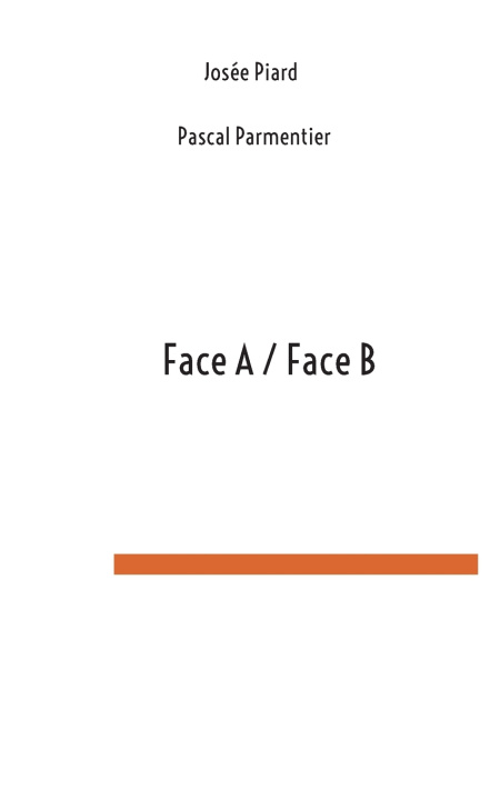 Buch Face A / Face B Josée Piard