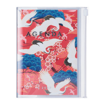 Kalender/agenda Mark's 2026/2027 Diary A6 Japan, Birds, Red Mark's Inc